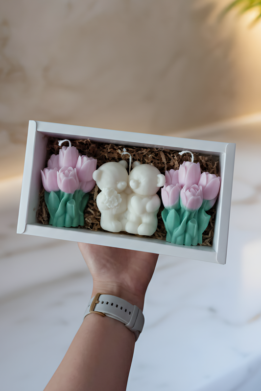 Žvakių dėžutė „Tulpių švelnumas“